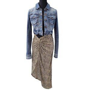 Leopard Print Women's asymmetrical skirt, Size Small, Shein